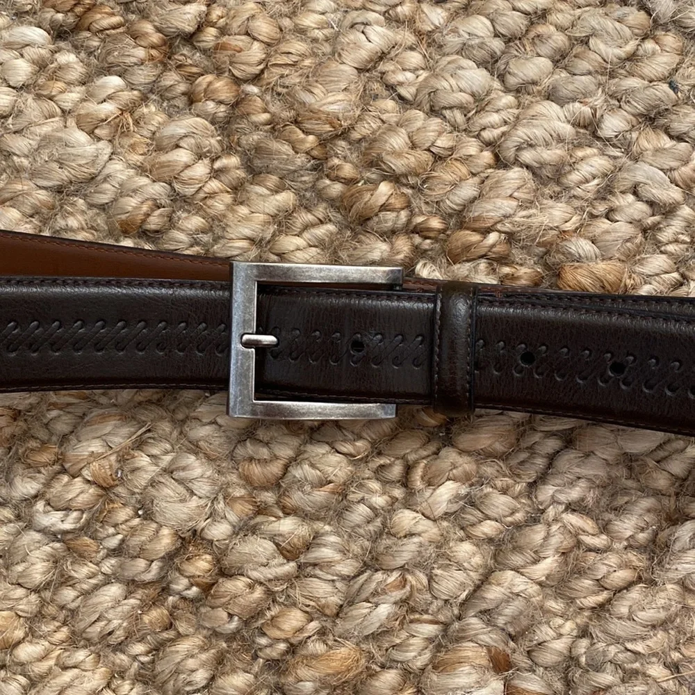 GENUINE Leather Belt. Dark Brown